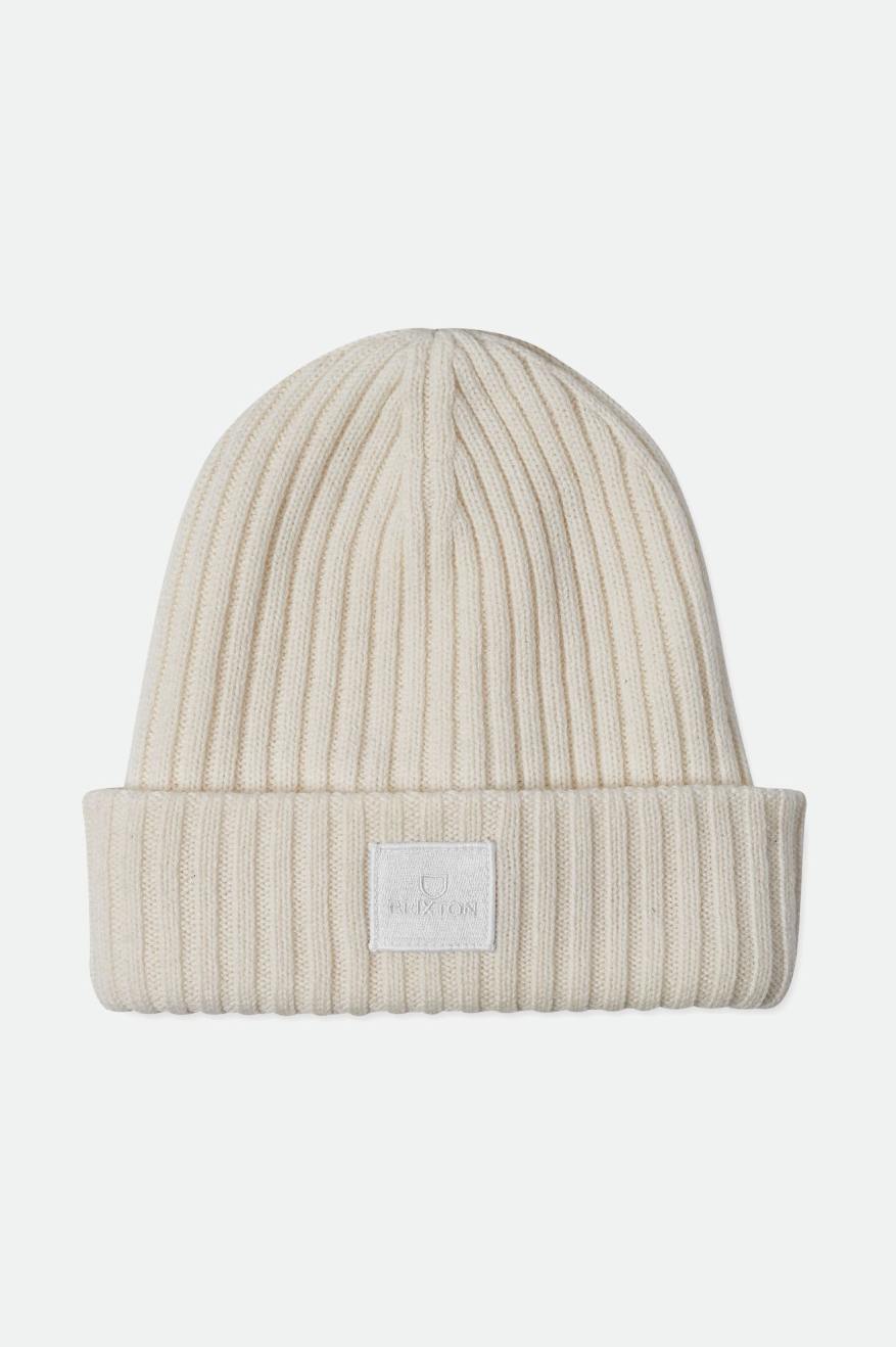 Men's Brixton Alpha Square Merino Wool Beanie White | 9806EVKWS