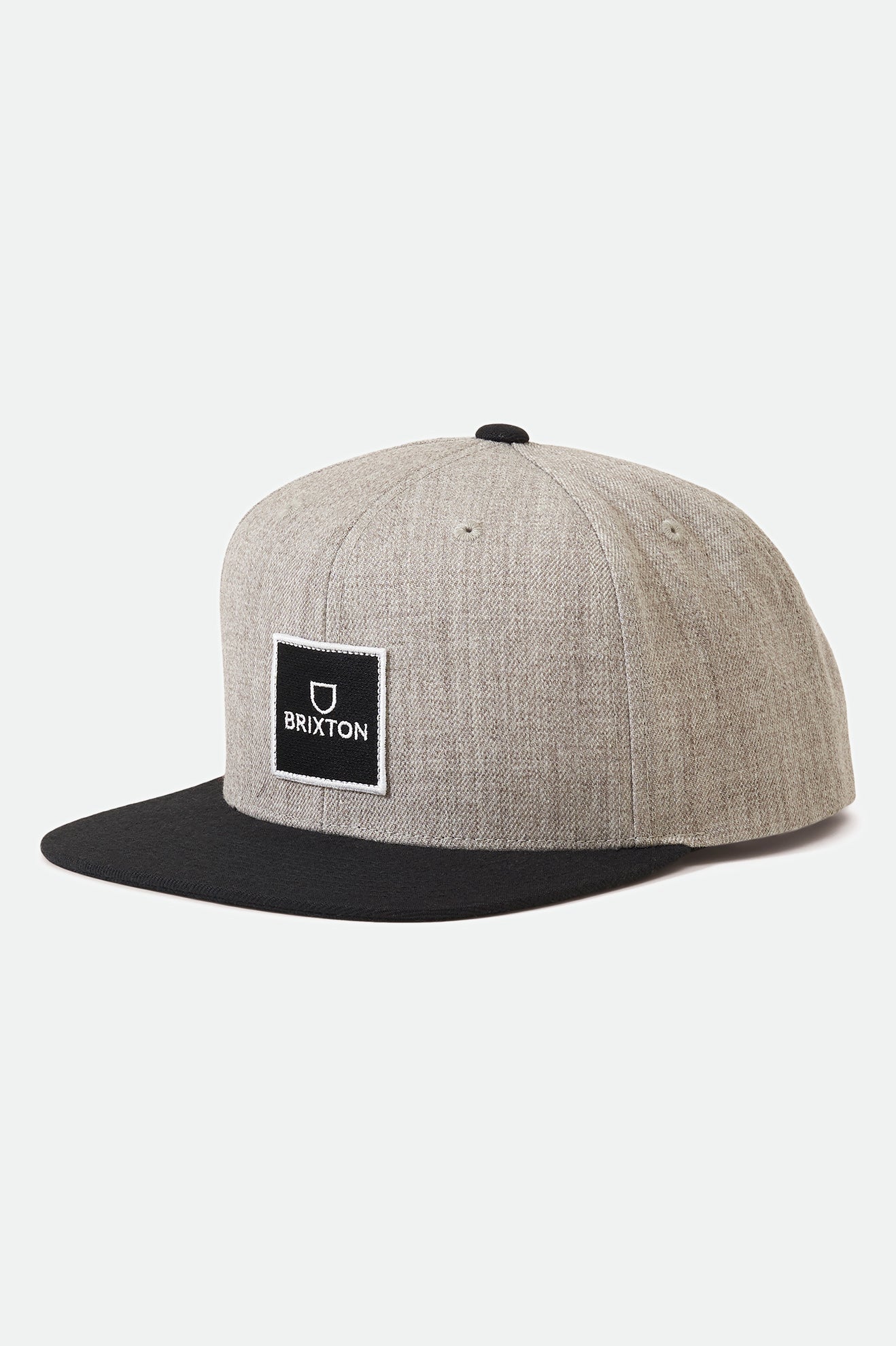 Men's Brixton Alpha Square Netlpus MP Caps Grey / Black | 4928GTSXB