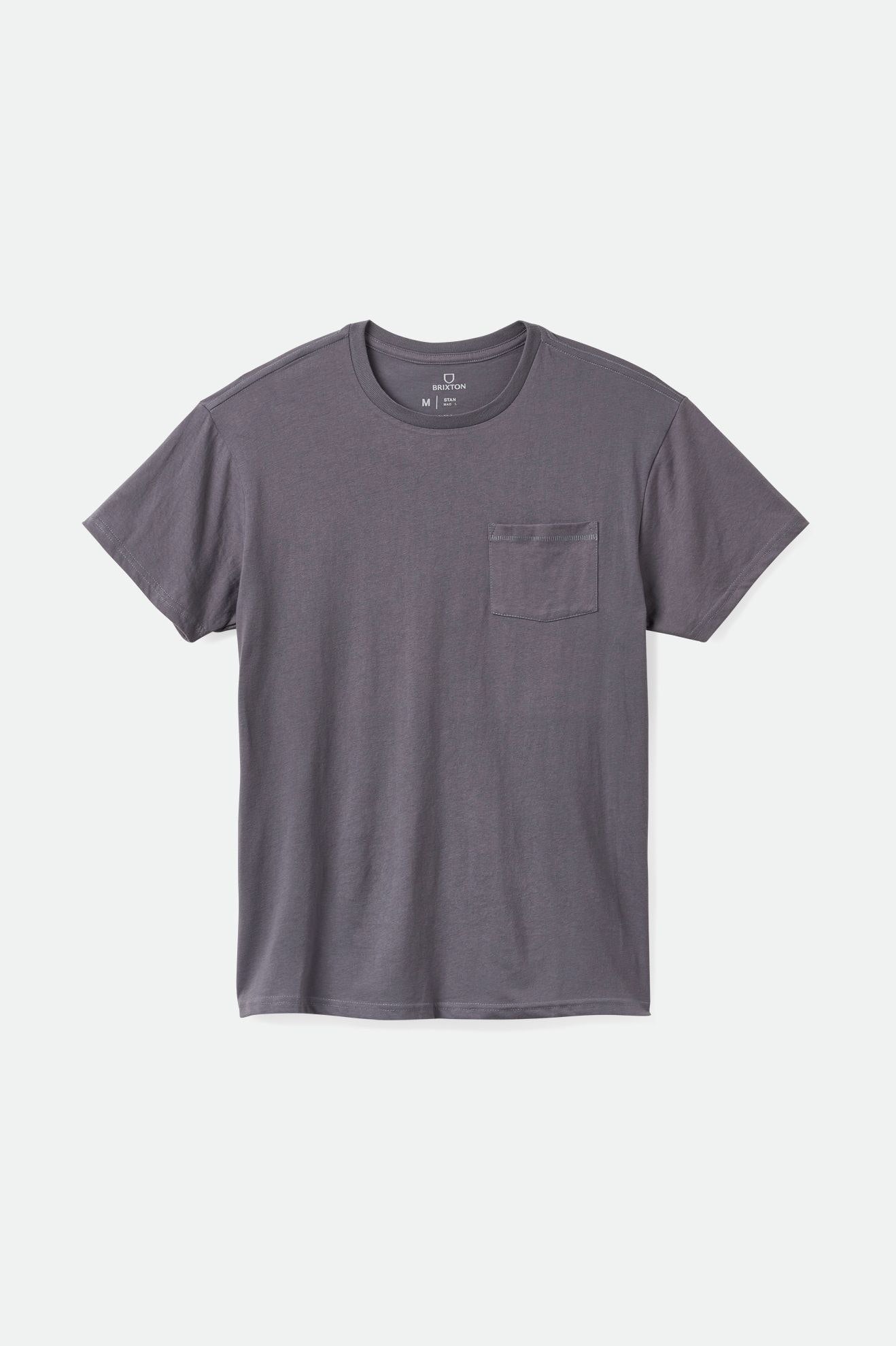 Men's Brixton Basic S/S Pocket Tops Blue | 1029THIXZ