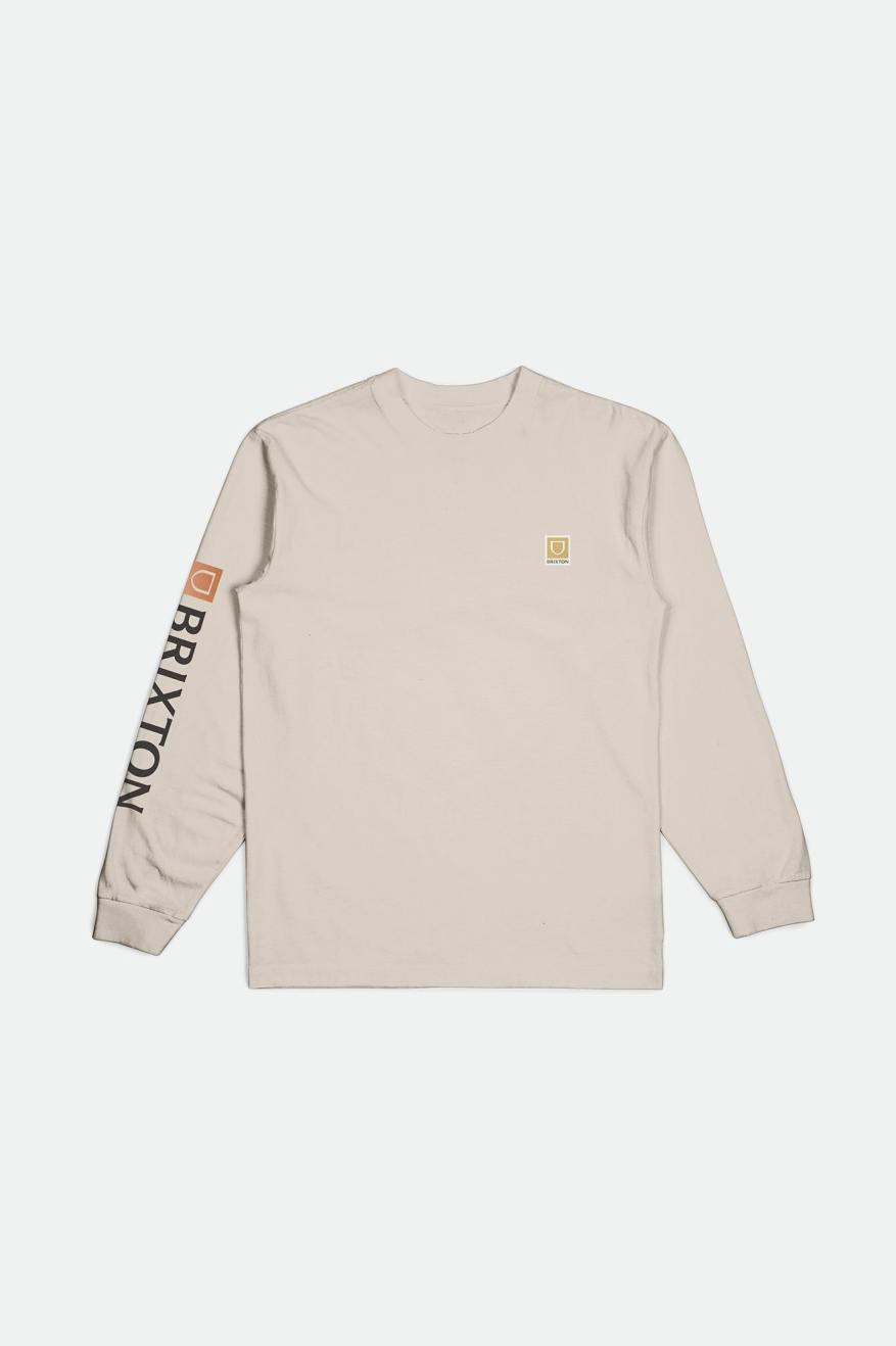 Men's Brixton Beta II L/S Standard Tops Cream | 9214VAFLC