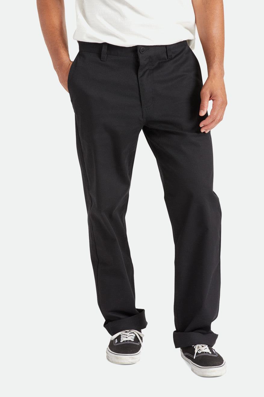 Men's Brixton Choice Chino Relaxed Pants Black | 2598SZYXK