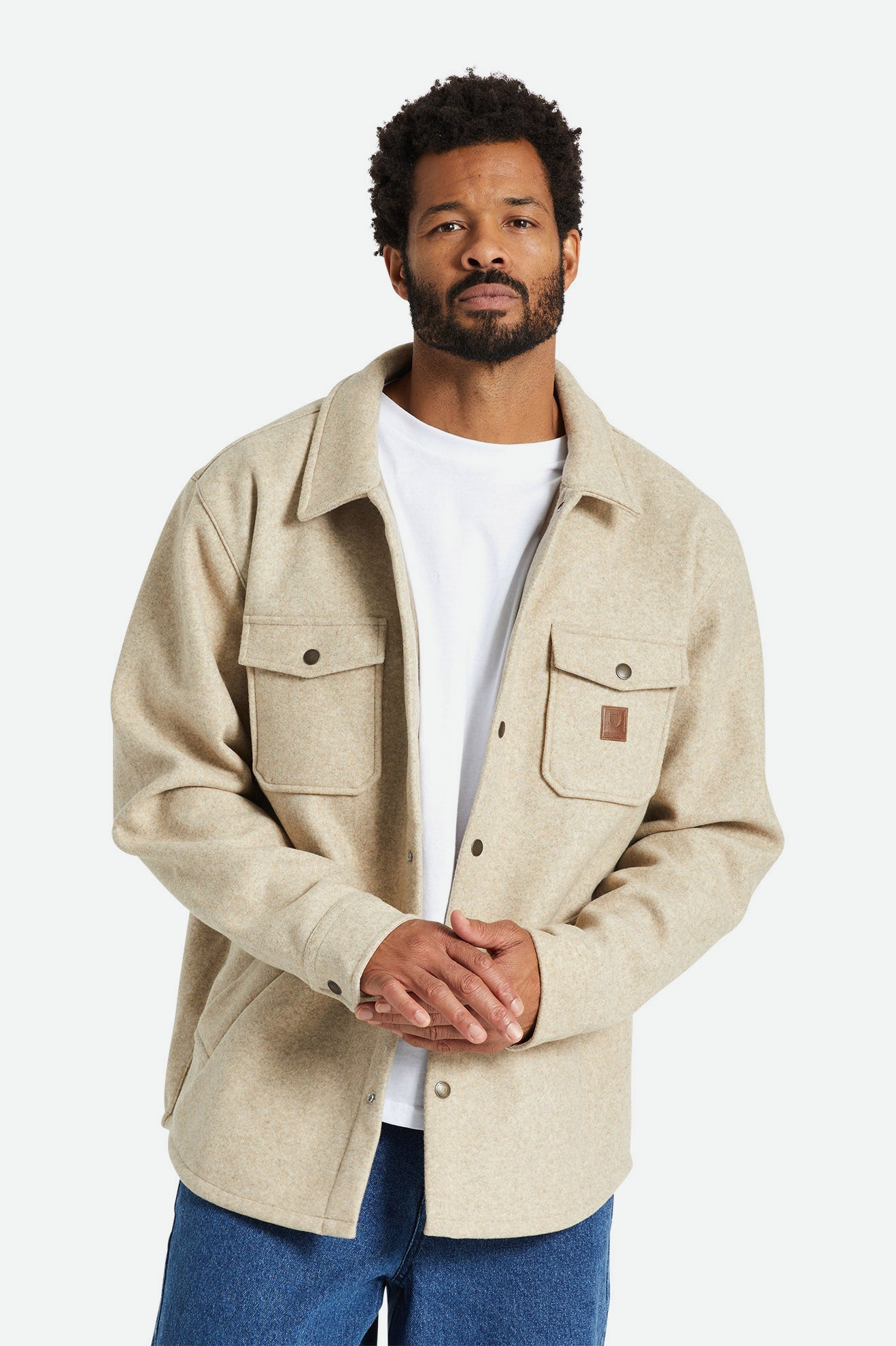 Men's Brixton Durham Reserve Jackets Beige | 4705XVPMT