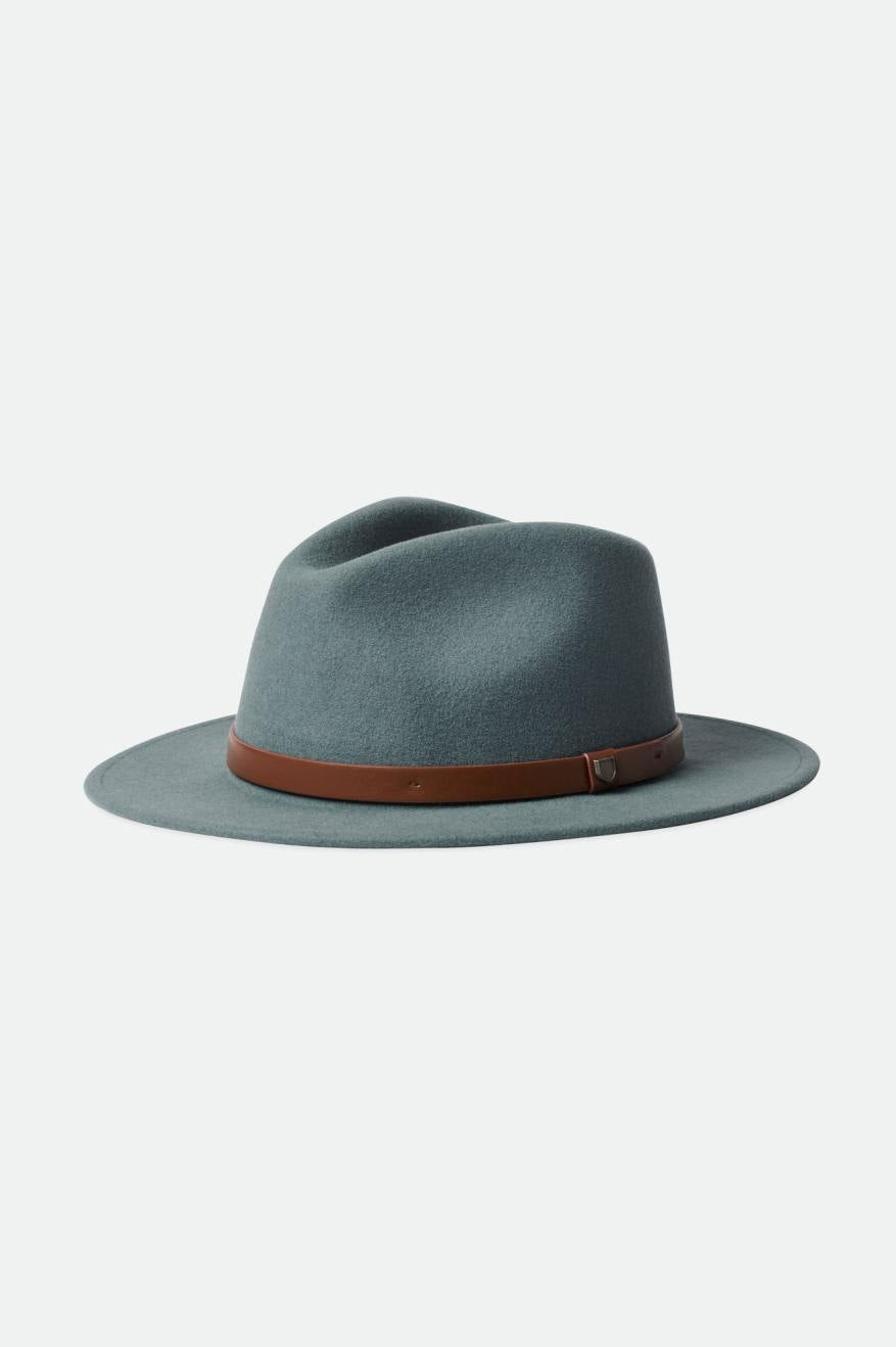 Men's Brixton Messer Fedoras Blue | 8936OYDZM