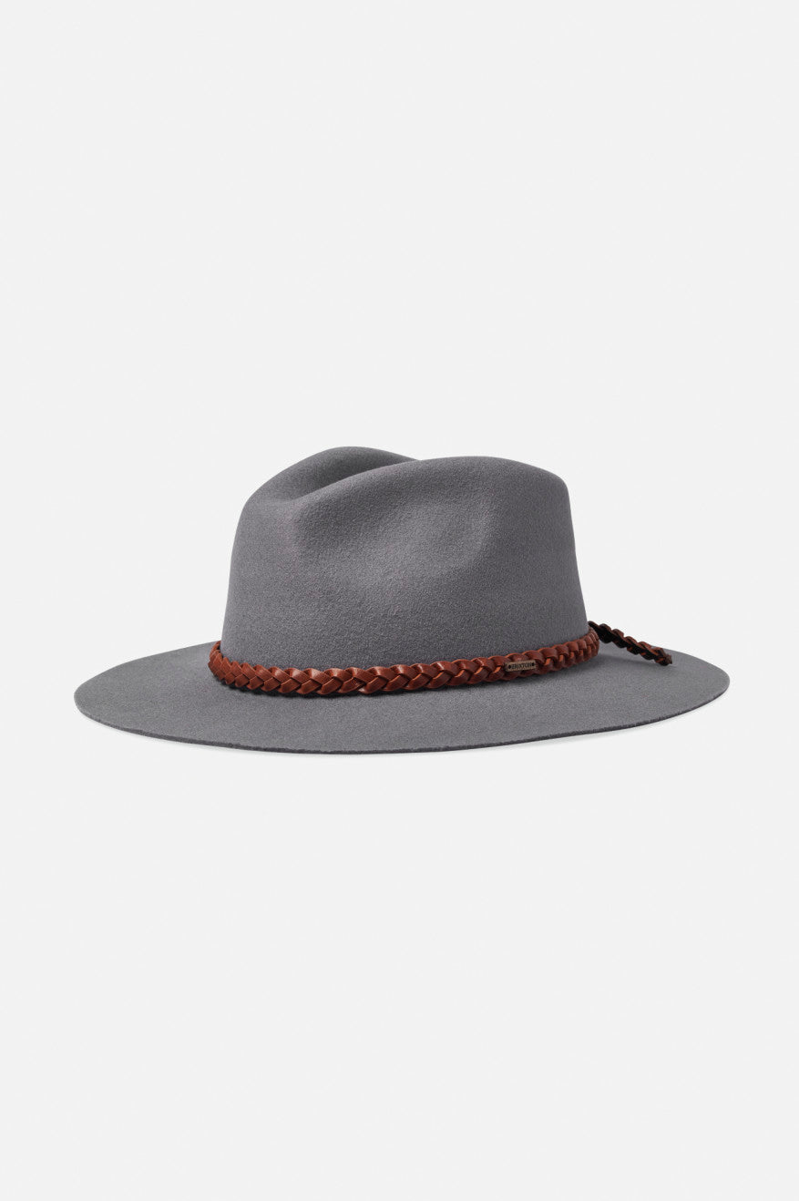 Men's Brixton Messer Western Fedoras Grey | 2738HRTAZ