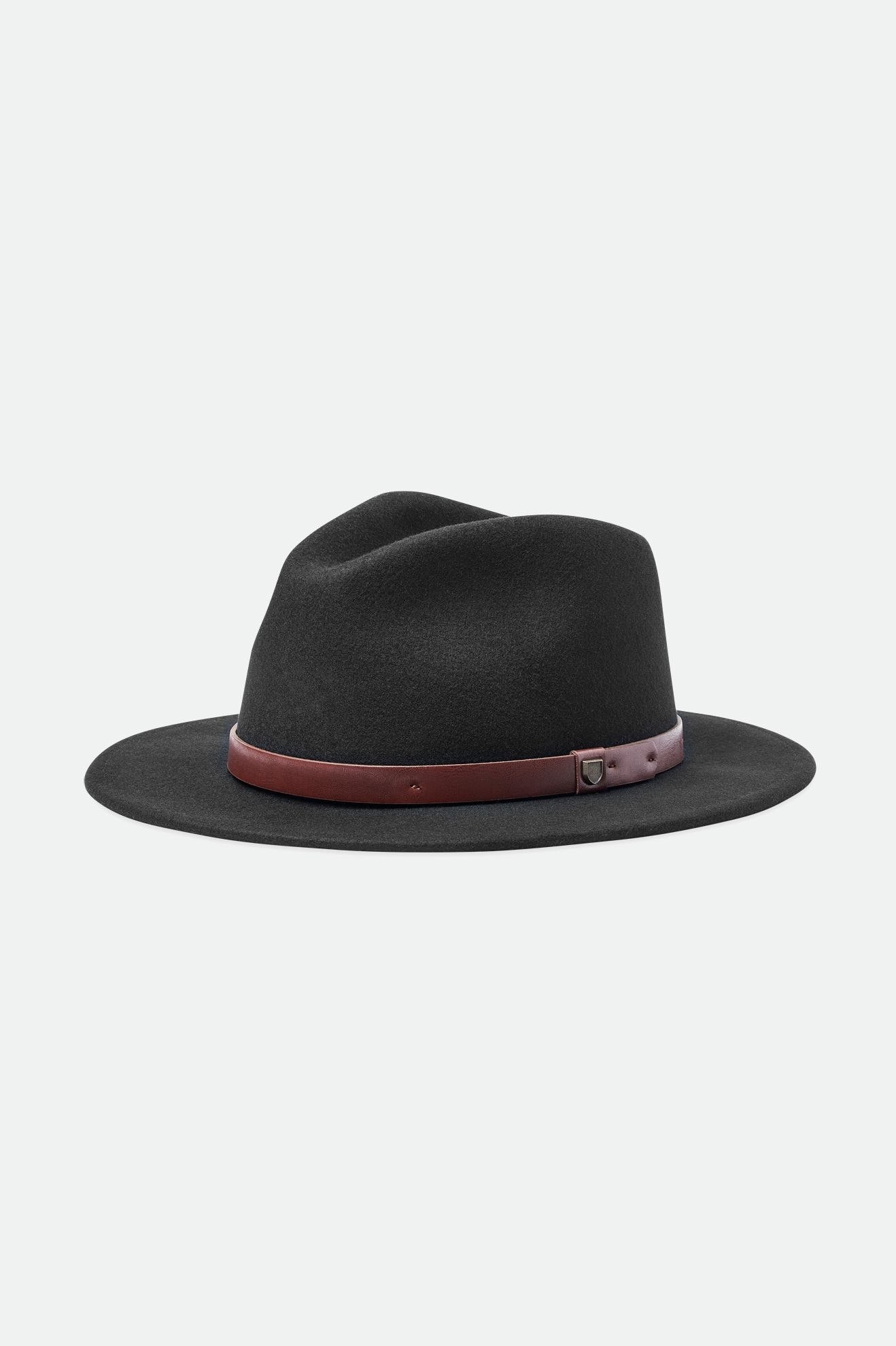 Women's Brixton Messer Fedora Fedoras Black | 9317SXTDL