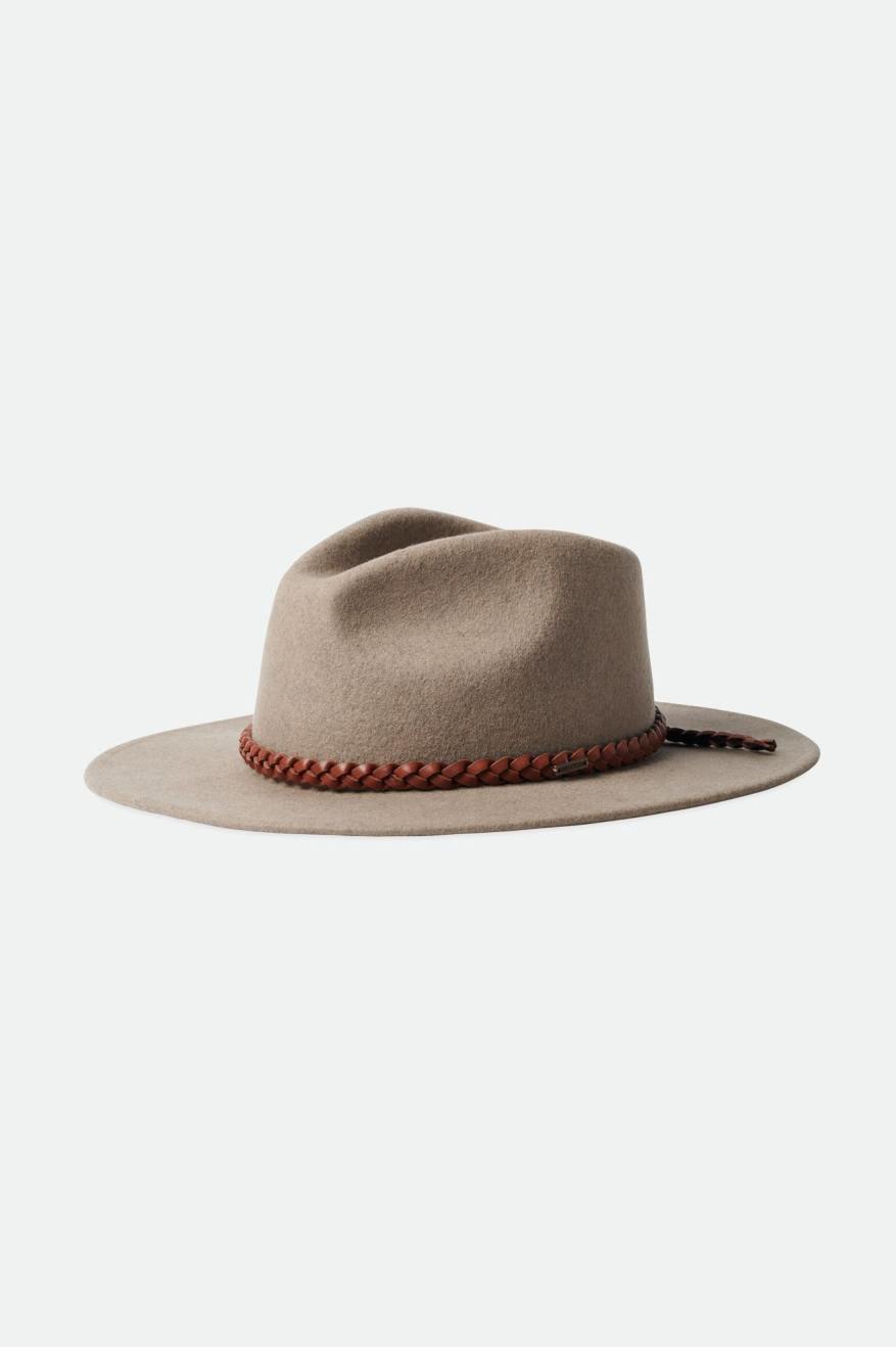 Women's Brixton Messer Western Fedora Fedoras Beige | 7581ZQOBJ