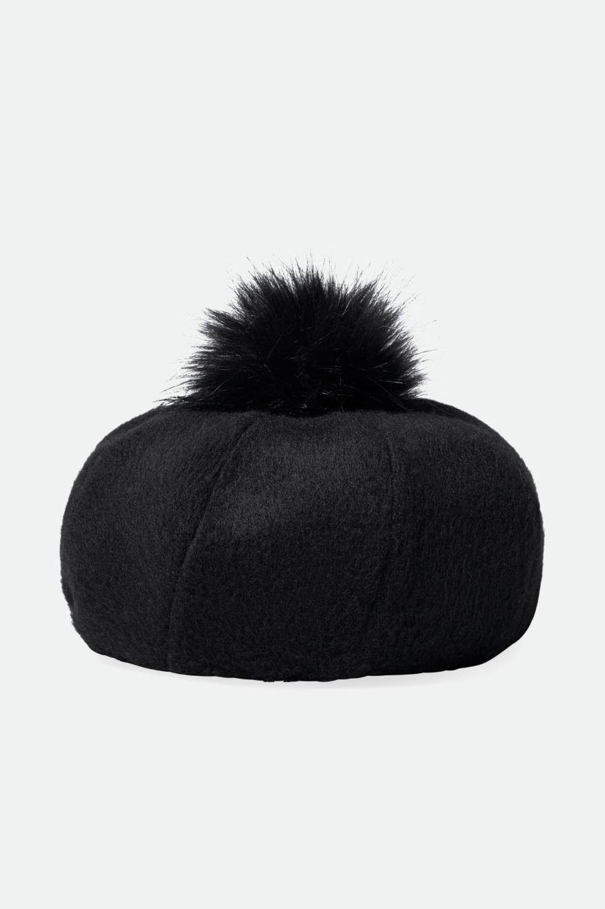 Women's Brixton Natalie Oversized Pom Berets Black | 6572VHYSD