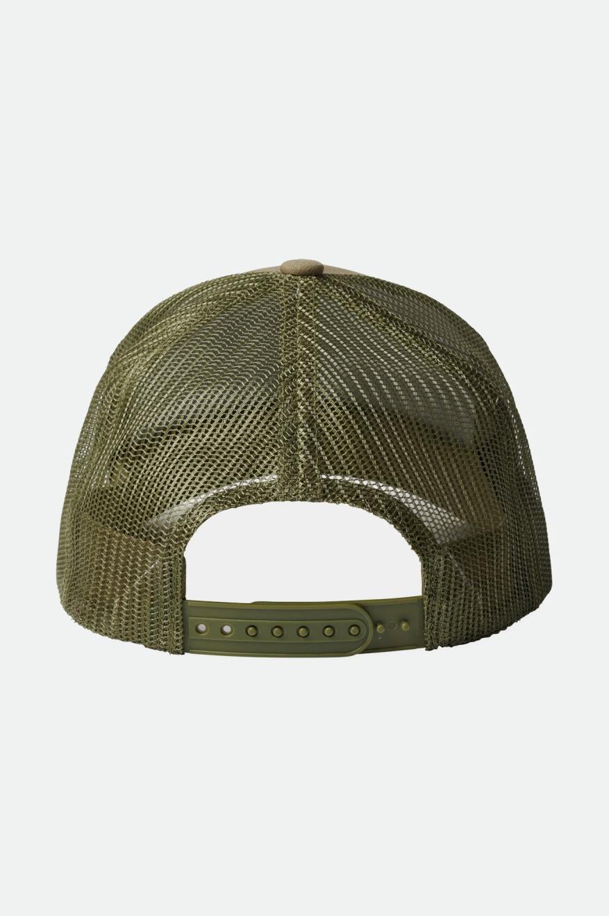 Men's Brixton Alpha Block NetPlus C MP Mesh Cap Caps Olive | 4392MTZYO