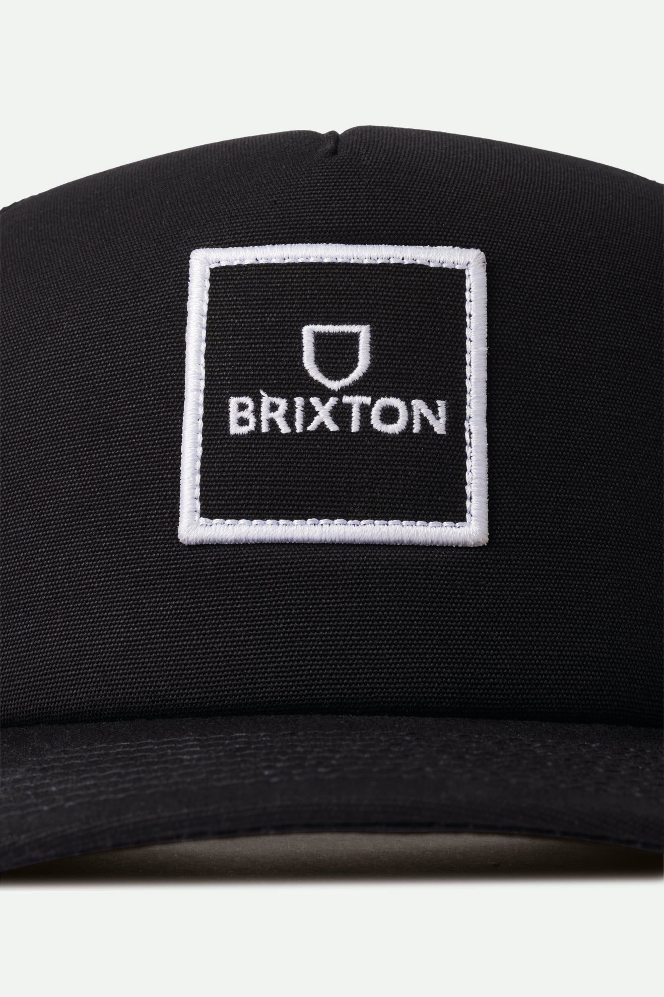 Men's Brixton Alpha Block NetPlus MP Trucker Hat Caps Black | 3285SAEHR