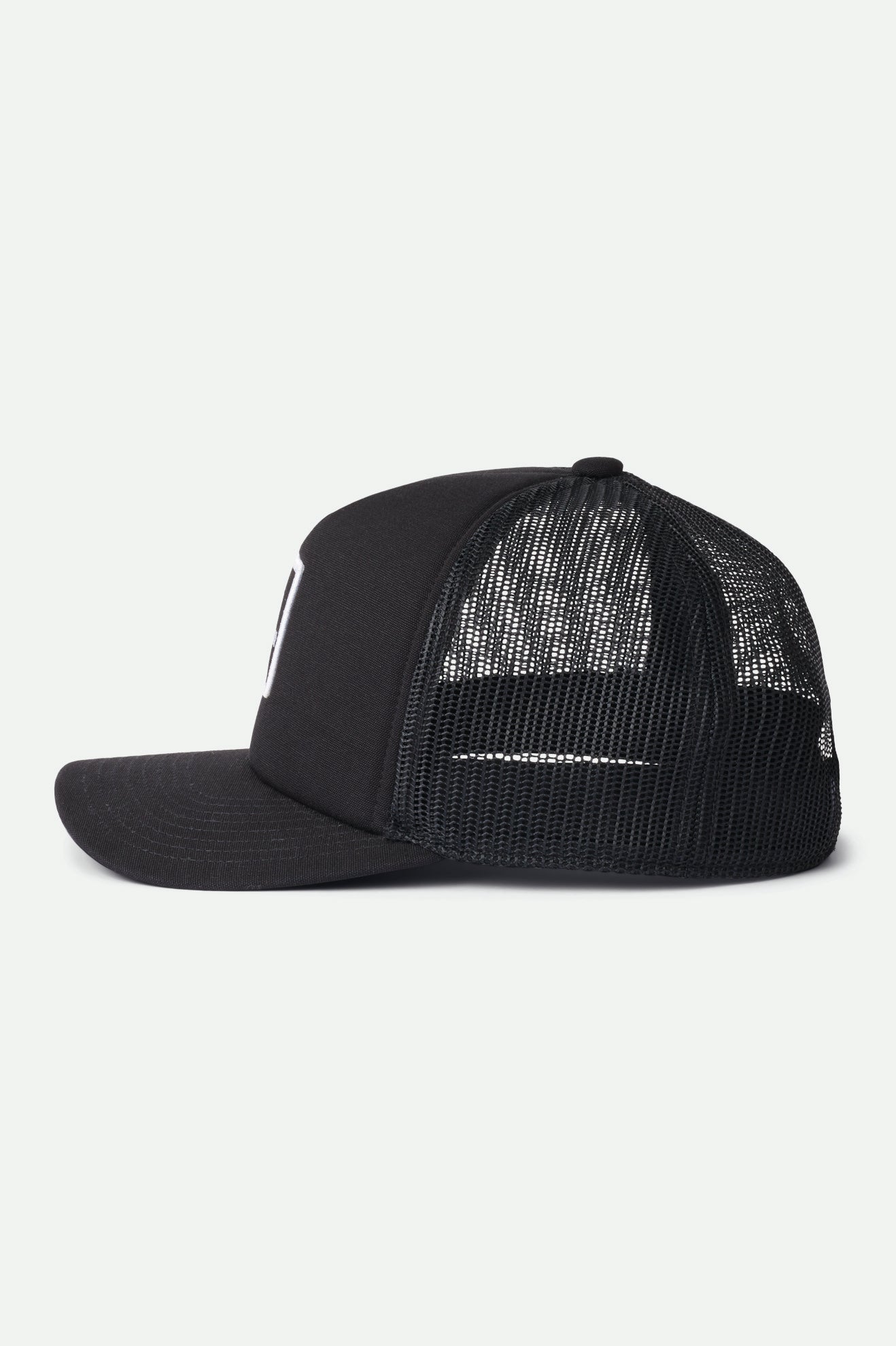 Men's Brixton Alpha Block NetPlus MP Trucker Hat Caps Black | 3285SAEHR