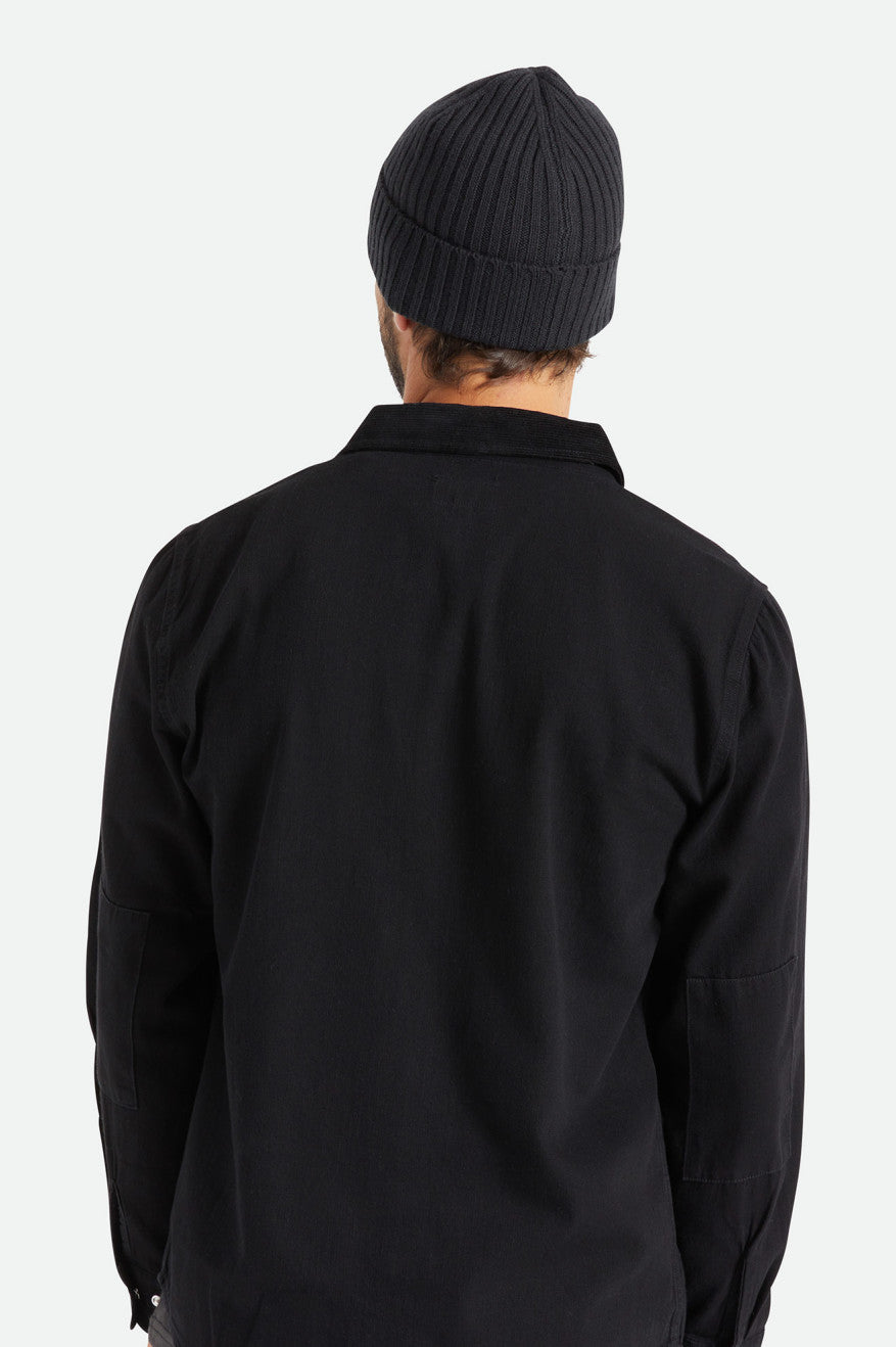 Men's Brixton Alpha Square Merino Wool Beanie Black | 9027RQXKV