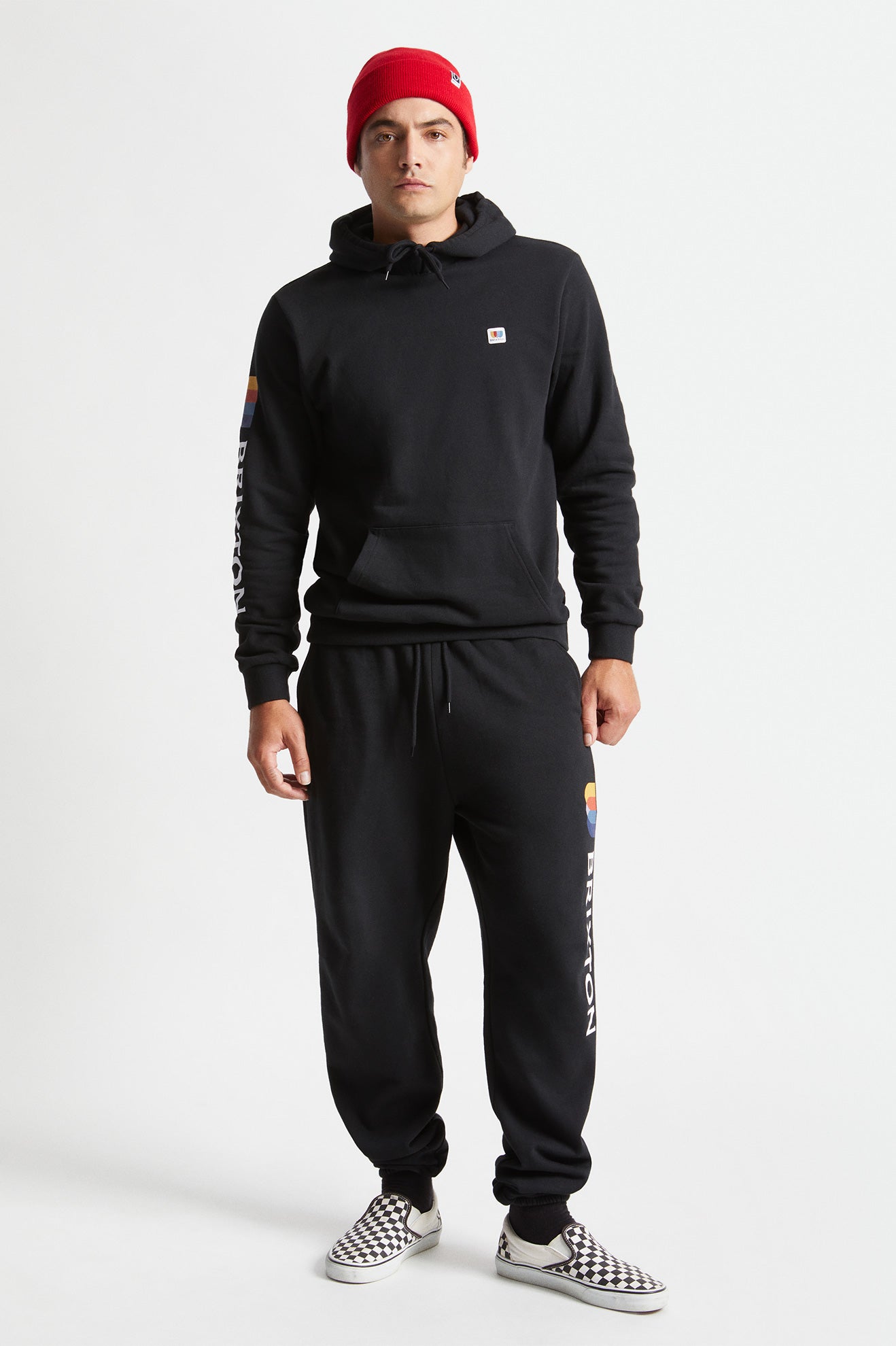 Men's Brixton Alton Hoodie Black | 8574GJWIS