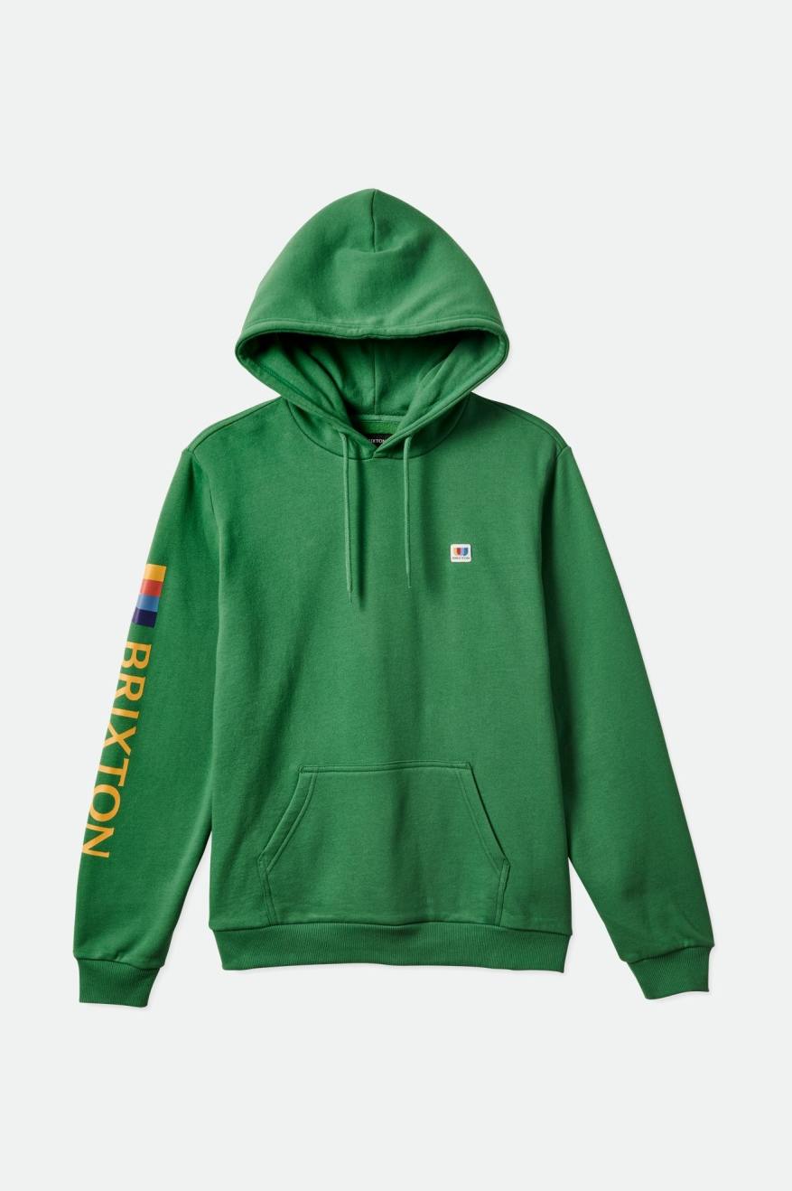 Men's Brixton Alton Hoodie Green | 5739WGIMR