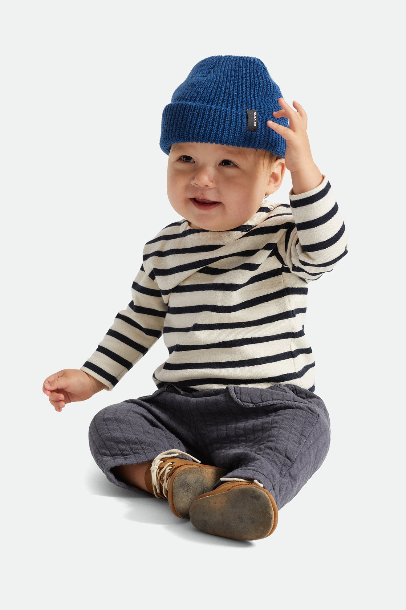 Men's Brixton Baby Heist Beanie Blue | 2596ONXZC