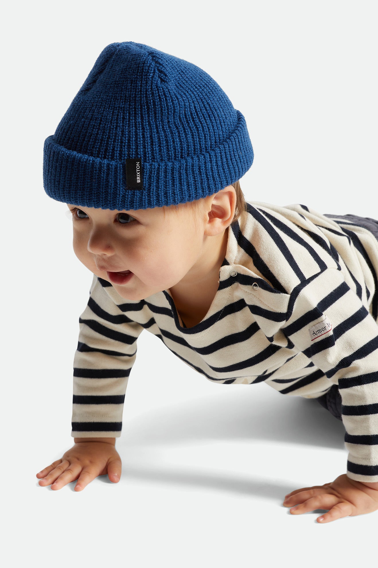 Men's Brixton Baby Heist Beanie Blue | 2596ONXZC