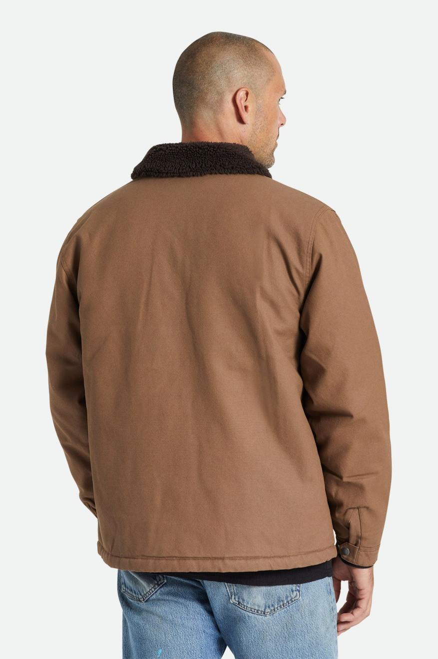 Men's Brixton Beta Sherpa Lined Coaches Jackets Brown | 9326FLXYU