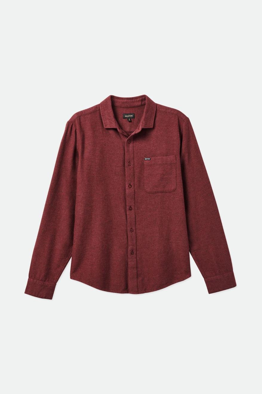 Men's Brixton Bixby Reserve L/S Flannels Red | 8492DKTOM