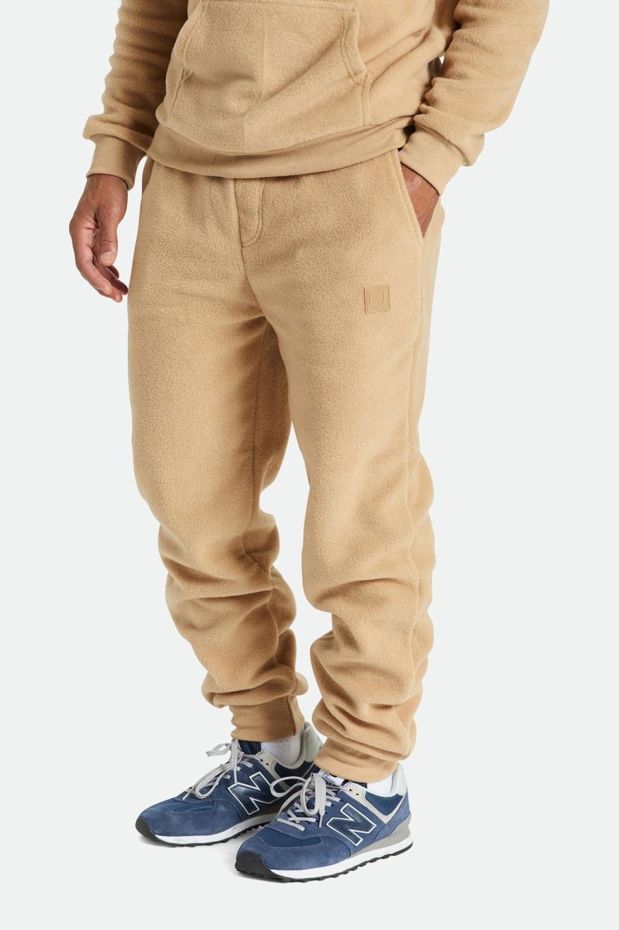 Men\'s Brixton Blanket Fleece Jogger Hoodie Beige | 2849JBTPZ