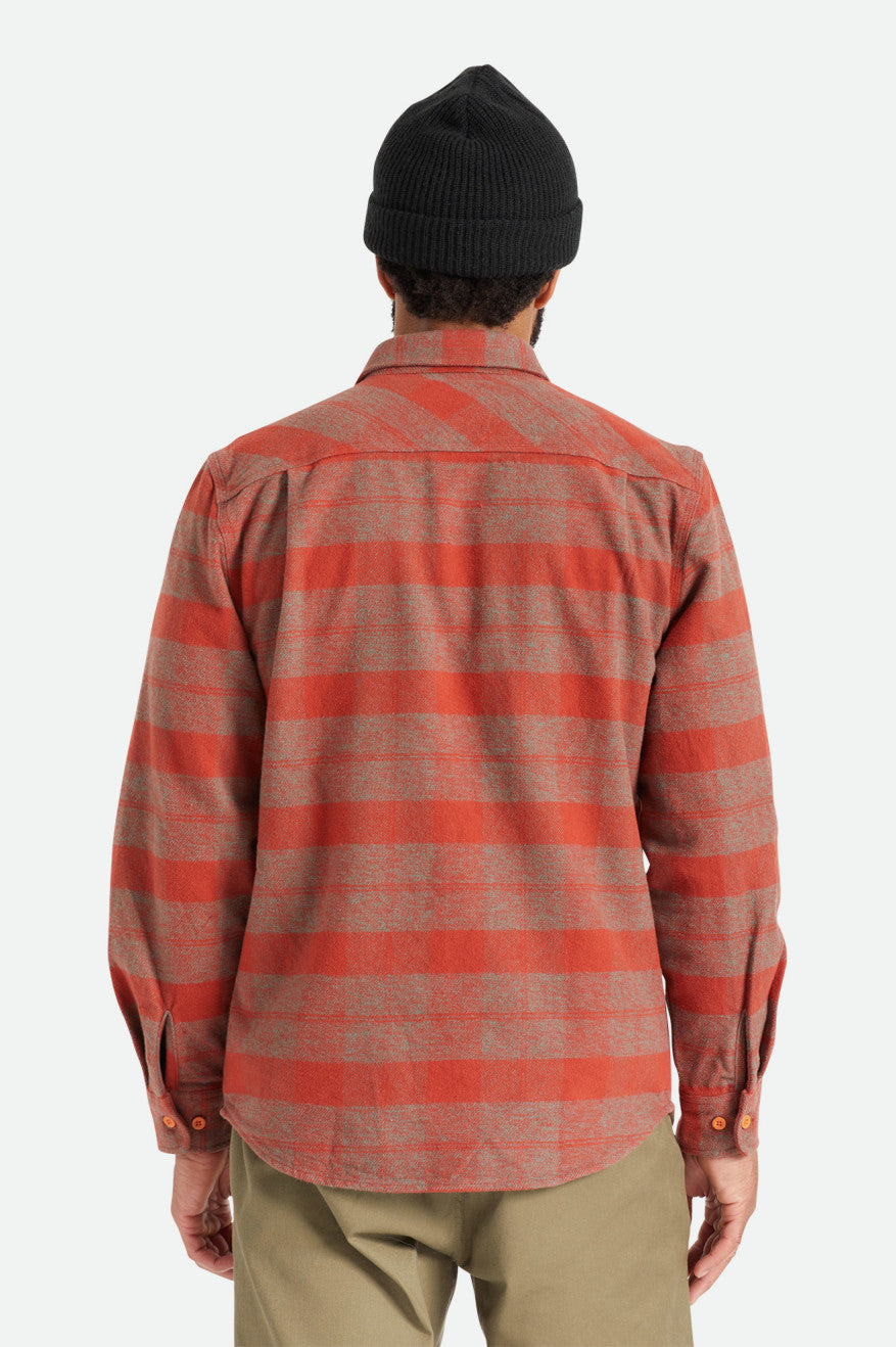 Men's Brixton Bowery Heavy Weight L/S Flannels Red | 6109XUWEZ