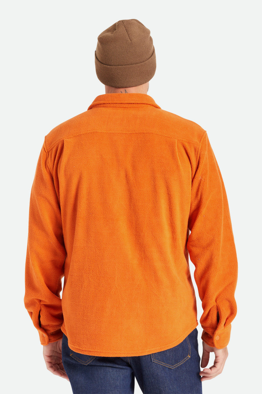 Men's Brixton Bowery L/S Arctic Stretch Fleece Wovens Orange | 3975YBOLE