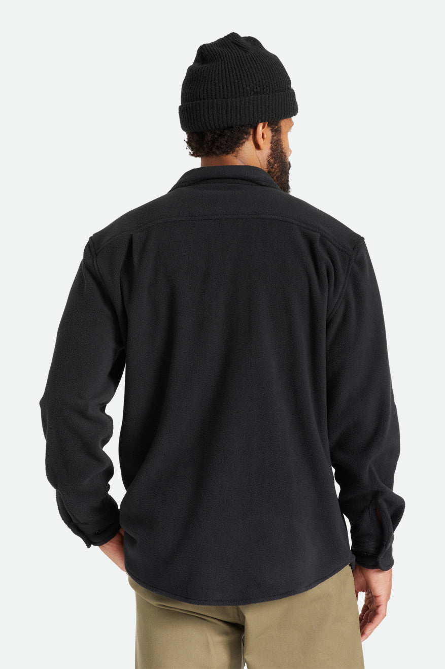 Men's Brixton Bowery L/S Arctic Stretch Fleece Flannels Black | 4581RKFEY