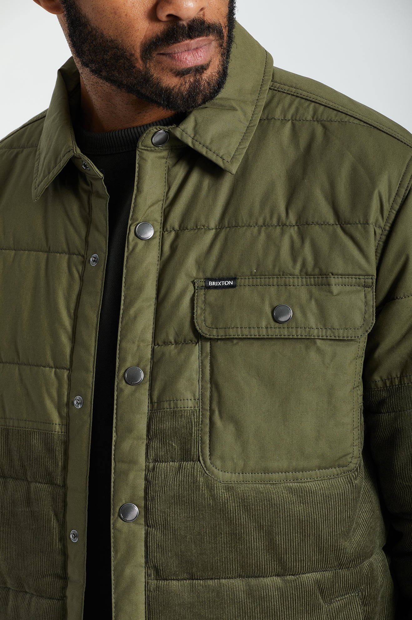 Men's Brixton Cass Jackets Olive | 4789EYOHL