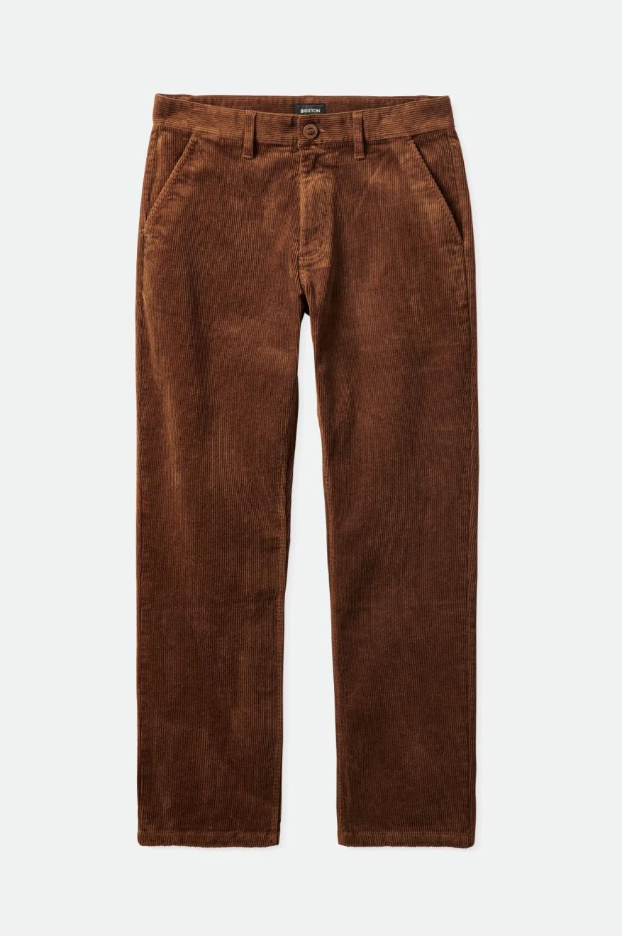 Men's Brixton Choice Chino Regular Pants Brown | 0672TKOUB