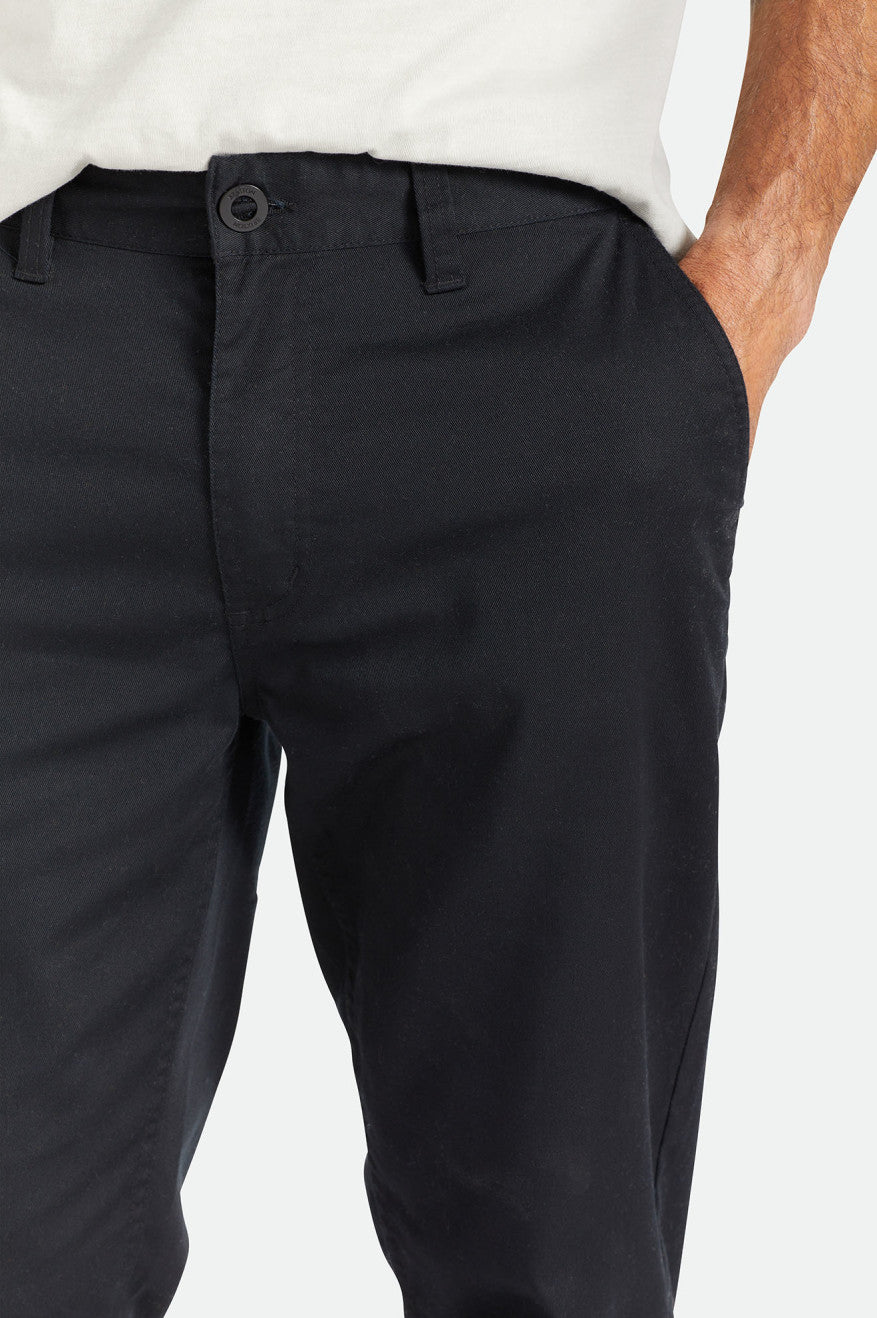 Men's Brixton Choice Chino Regular Pants Black | 6140JVBOM