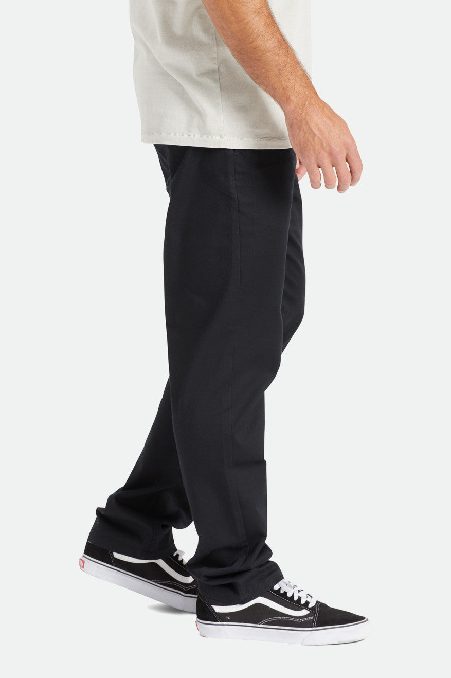 Men's Brixton Choice Chino Regular Pants Black | 6140JVBOM