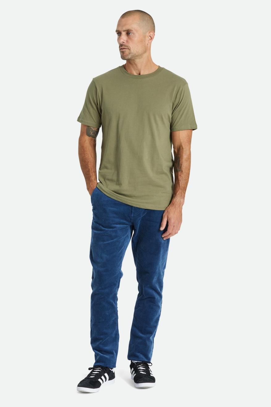 Men's Brixton Choice Chino Regular Pants Blue | 8745JFMHE