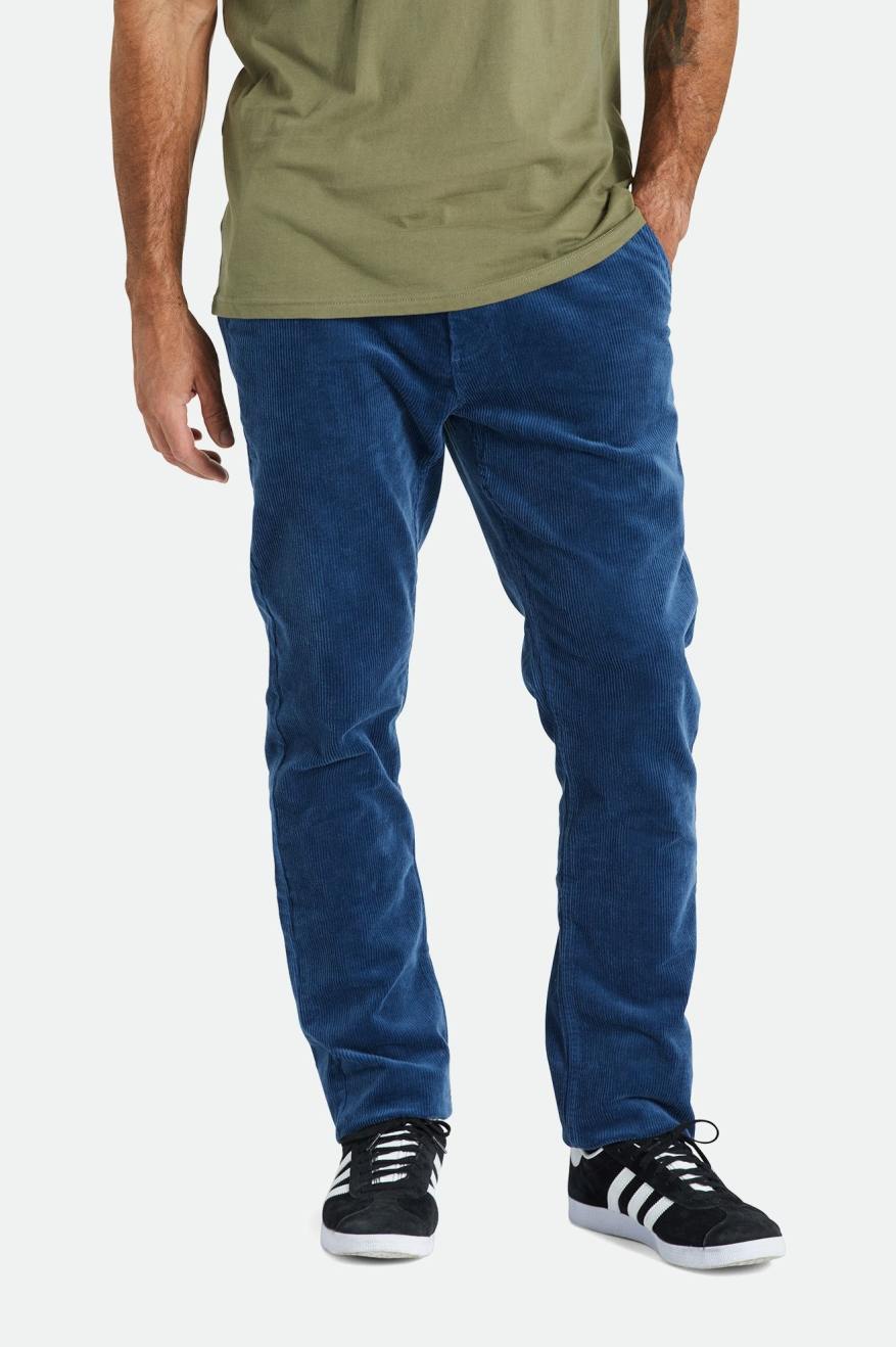 Men\'s Brixton Choice Chino Regular Pants Blue | 8745JFMHE