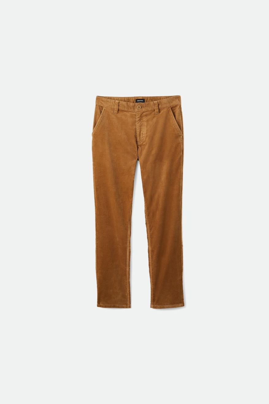 Men's Brixton Choice Chino Regular Pants Khaki | 9601AVJUR