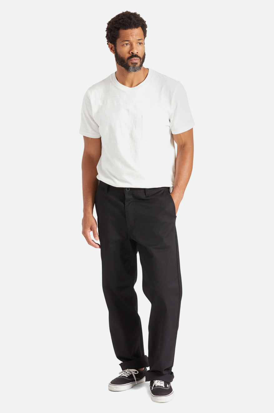 Men's Brixton Choice Chino Relaxed Pants Black | 2598SZYXK