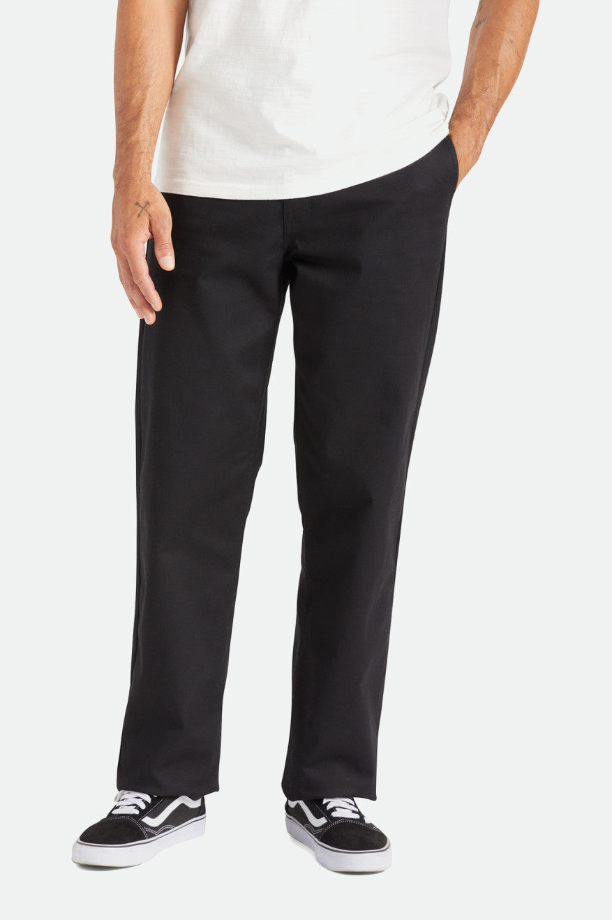 Men's Brixton Choice Chino Relaxed Pants Black | 2598SZYXK