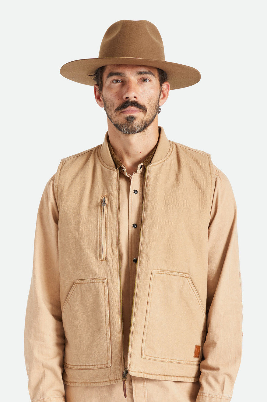 Men's Brixton Cohen Cowboy Hats Beige | 5387RGWAH