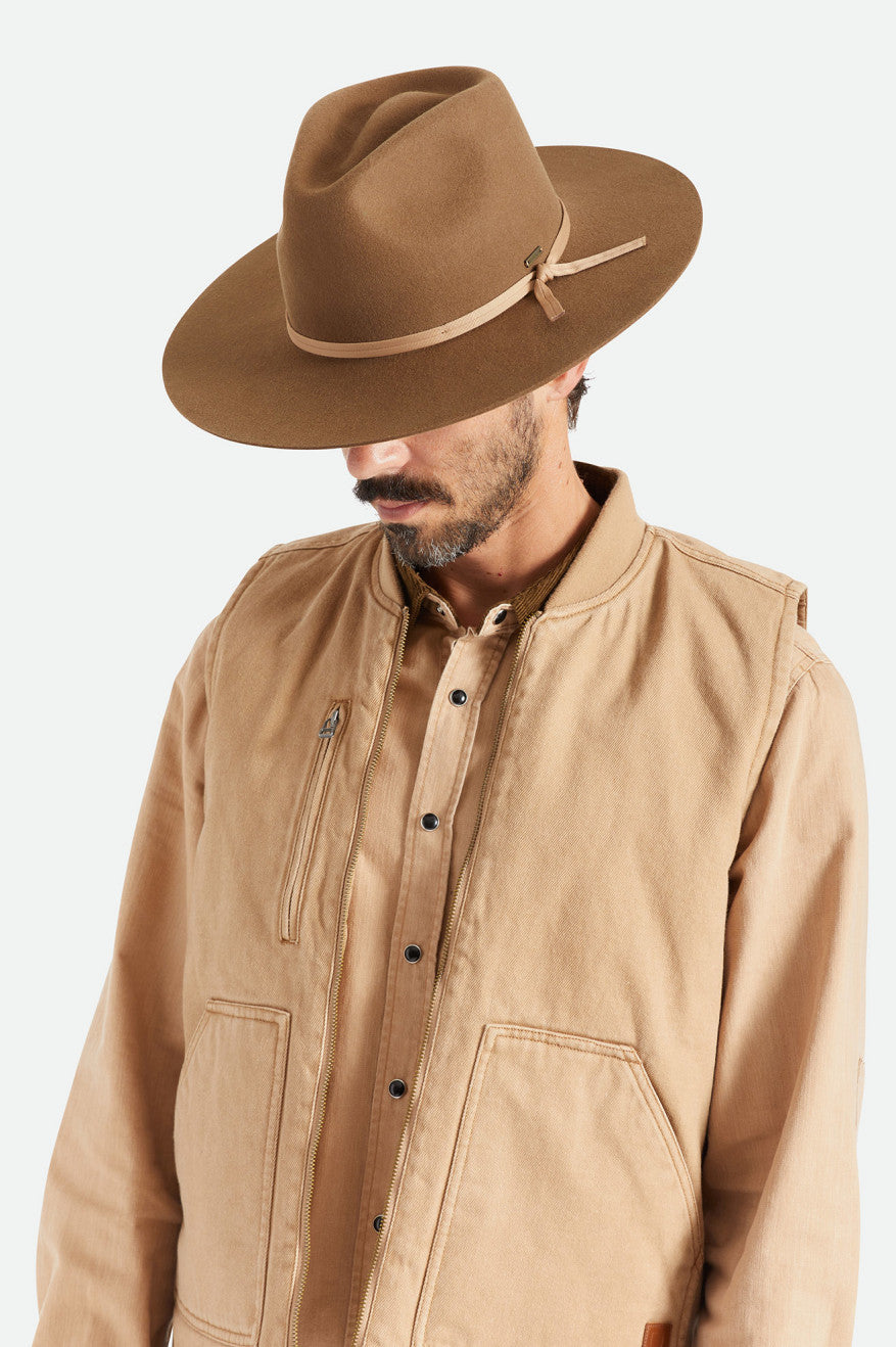 Men's Brixton Cohen Cowboy Hats Beige | 5387RGWAH