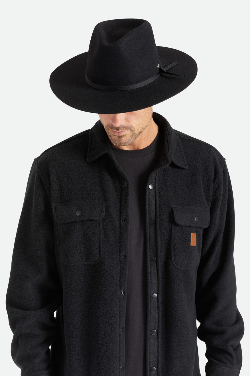 Men's Brixton Cohen Cowboy Hats Black | 4637JBNFU