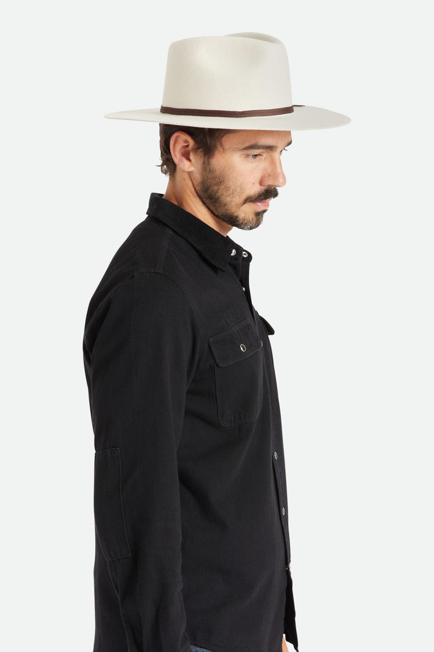 Men's Brixton Cohen Cowboy Hats White | 5620COXUY