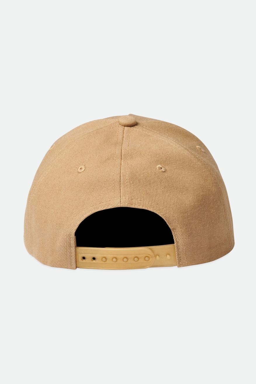 Men's Brixton Crest C MP Caps Beige | 6145NBHOY