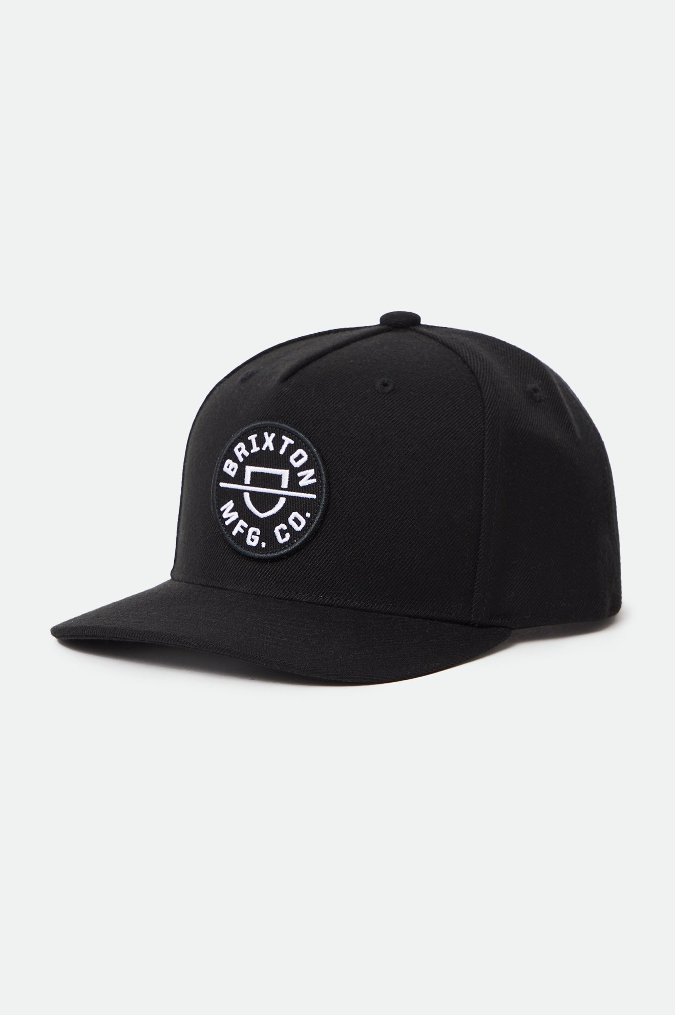 Men\'s Brixton Crest C NetPlus MP Caps Black | 8375AFYON