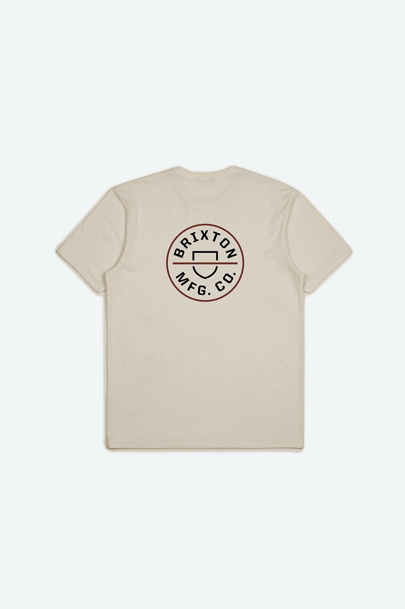 Men's Brixton Crest II S/S Standard Tops Cream | 4078EDWLZ