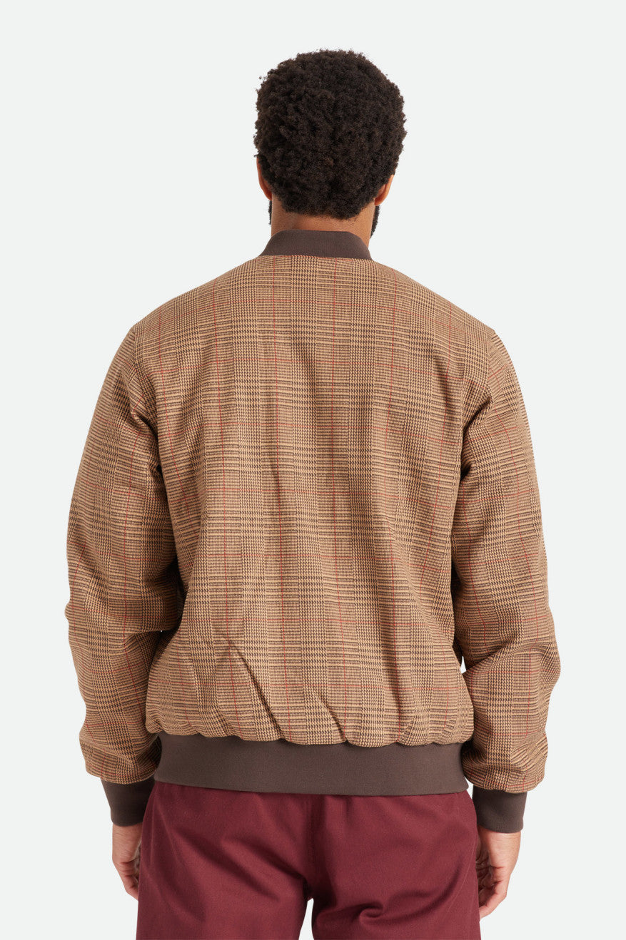 Men's Brixton Dillinger Bomber Jackets Brown | 8250FNBLG