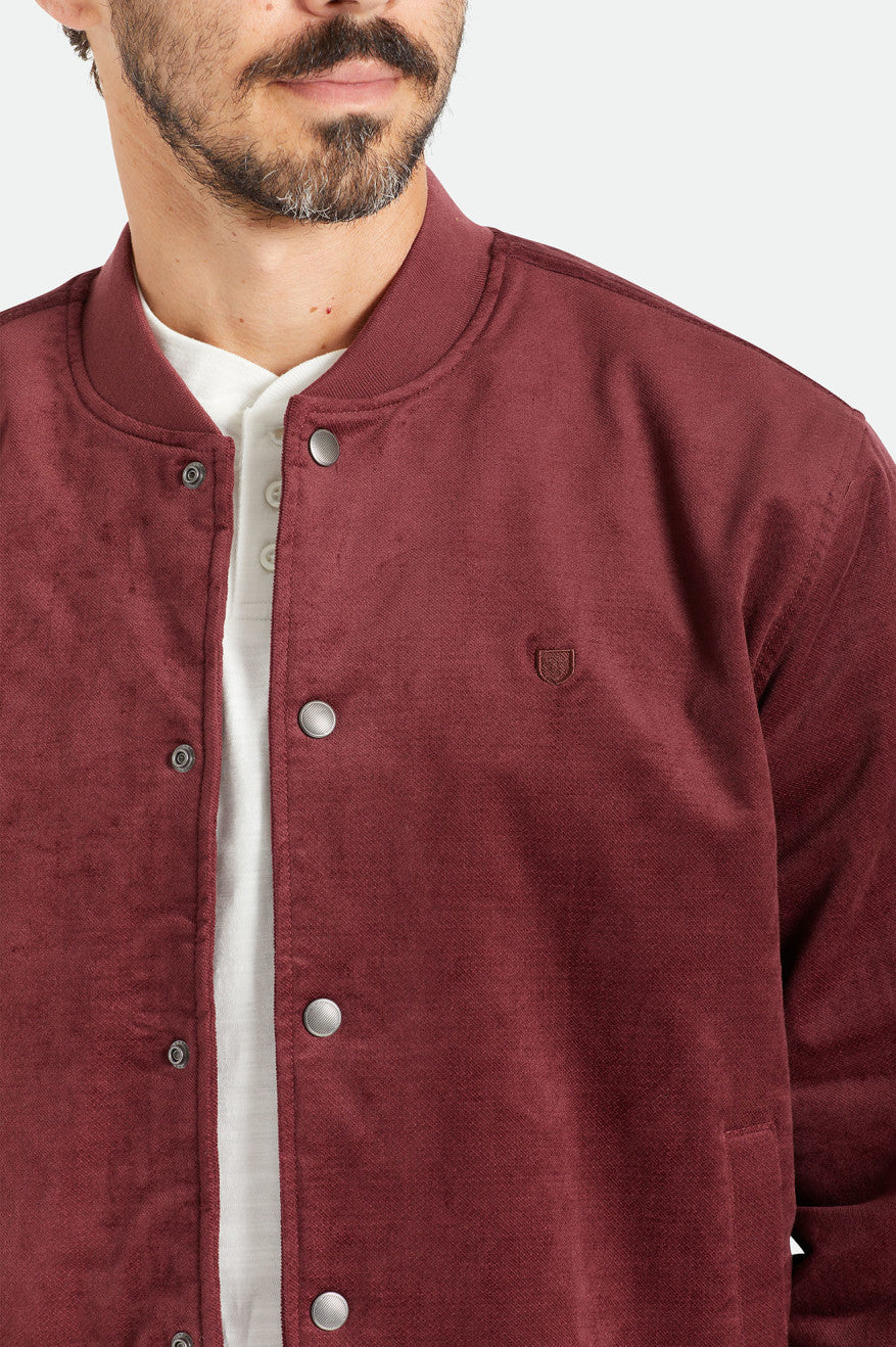 Men's Brixton Dillinger Bomber Jackets Red | 3807PWEML