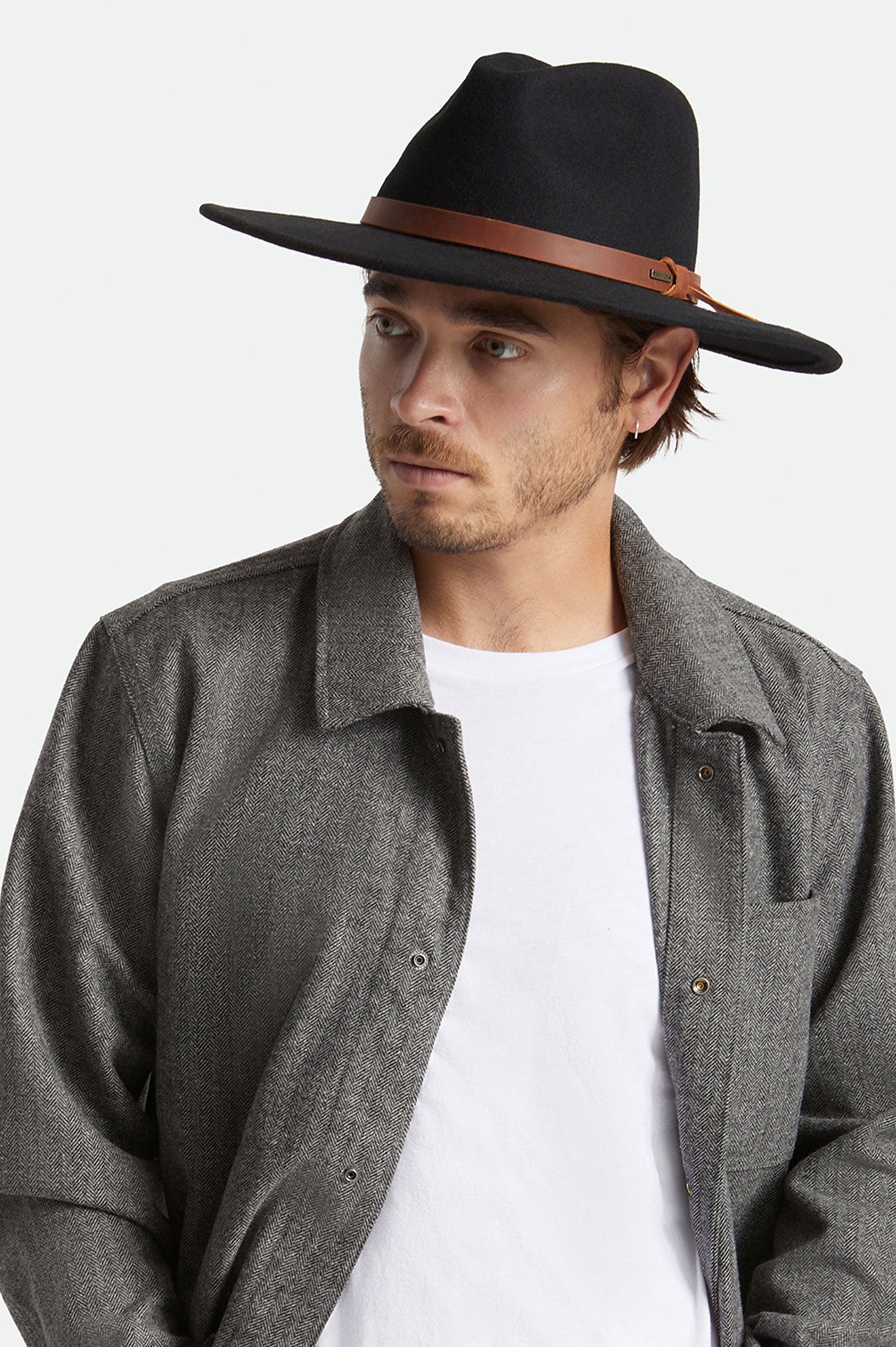 Men's Brixton Field Proper Hats Black | 0167VNQOW