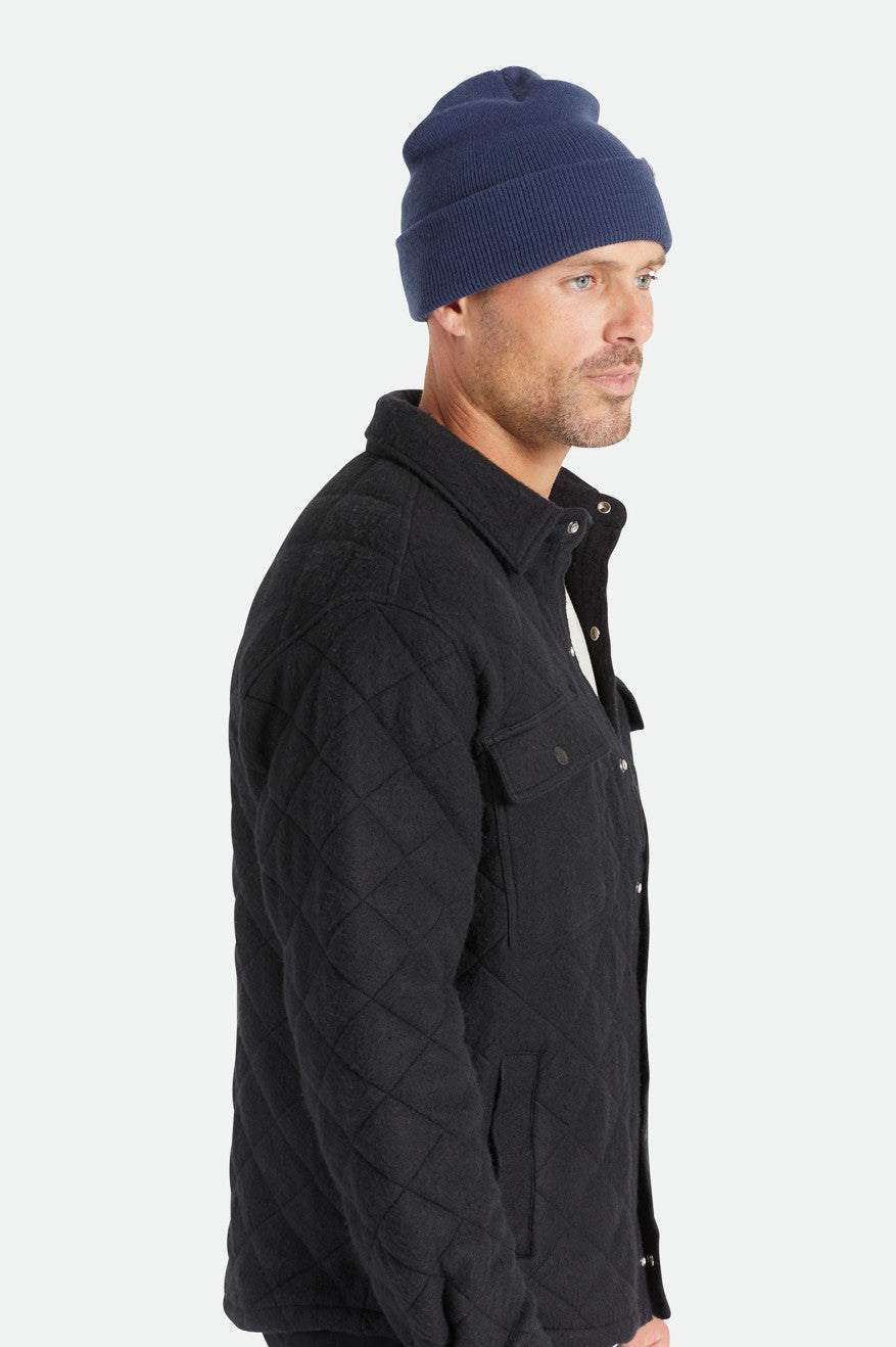 Men's Brixton Harbor Beta Watch Cap Beanie Navy | 8542AOEST