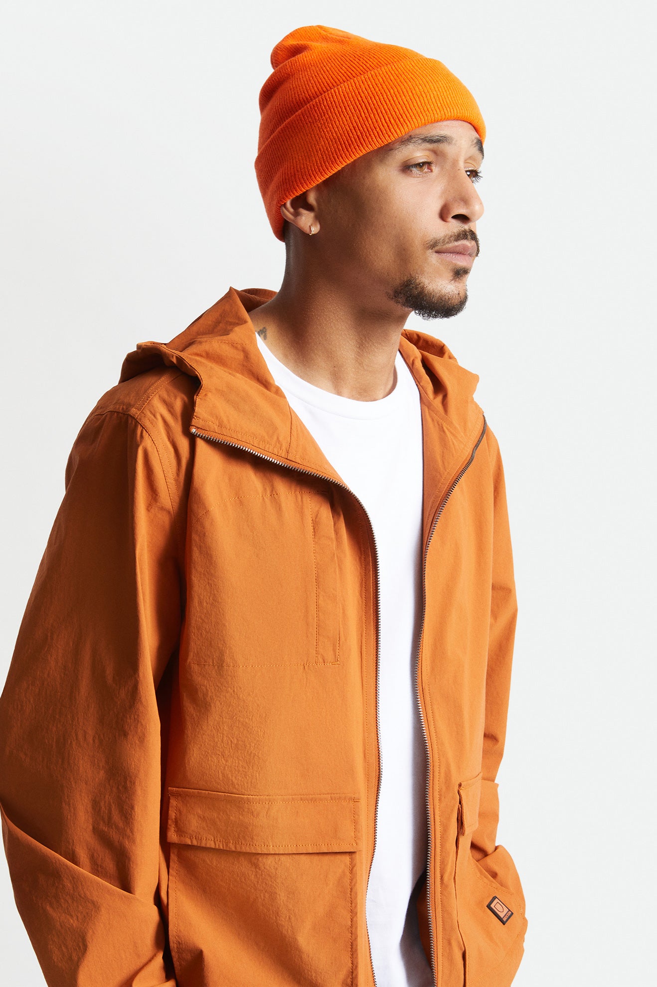 Men's Brixton Harbor Beta Watch Cap Beanie Orange | 9173ARDWF