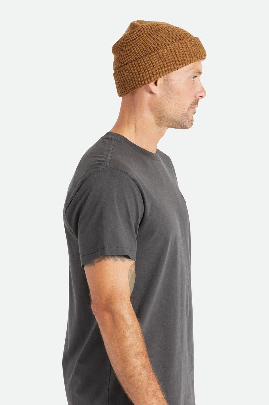 Men's Brixton Heist Beanie Brown | 7983HMBPO