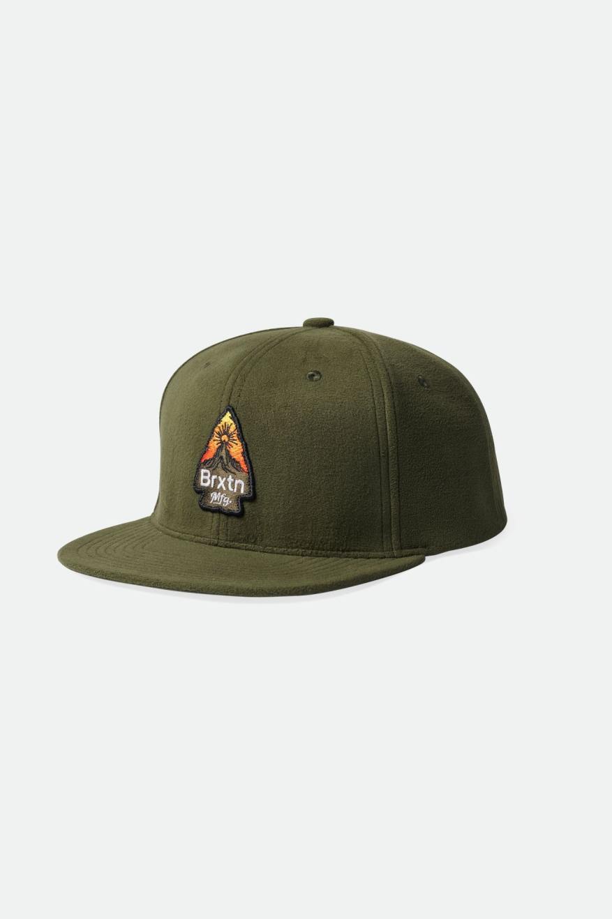 Men\'s Brixton Holt MP Caps Olive | 3625ATJDO