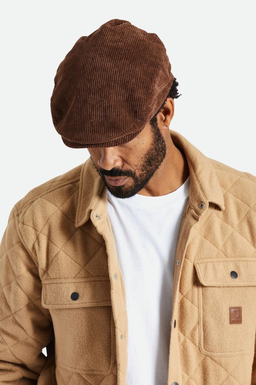 Men's Brixton Hooligan Baggy Snap Hats Brown | 4572ZRTOI