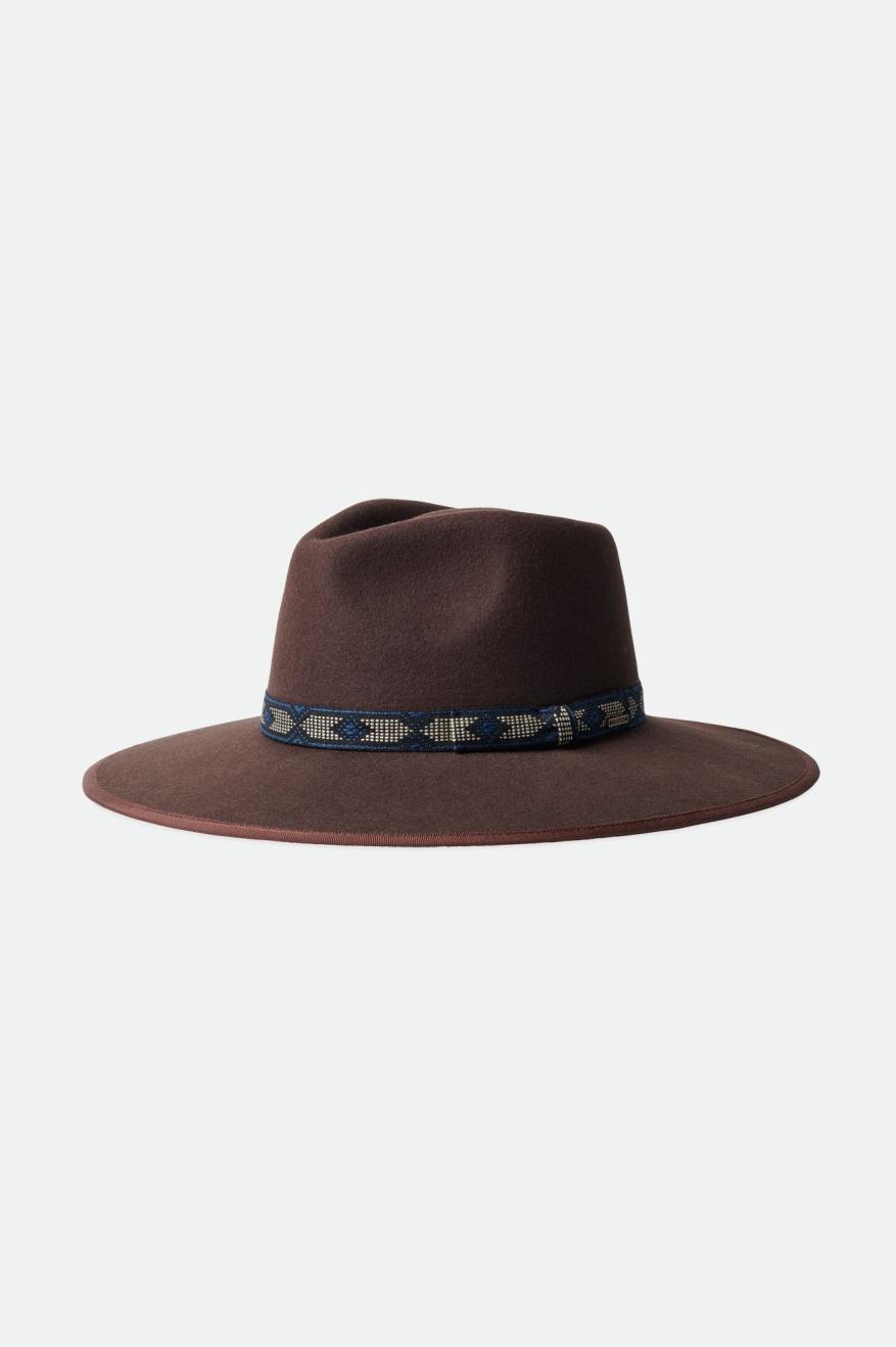 Men\'s Brixton Jo Rancher Hats Deep Brown | 0258KBRTP